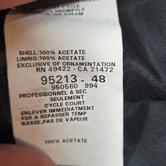 Vintage Y2K Scott McClintock Maxi Skirt Taffeta Shiny Silver Size 10 - Picture 6 of 6